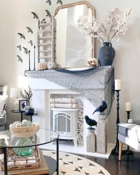 Faux Spiderweb Decor