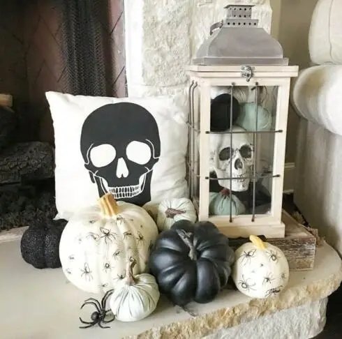 Fireplace Hearth Halloween Decor