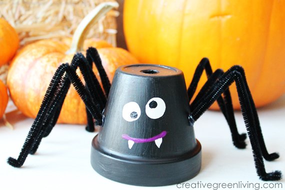 Flower Pot Spider Craft