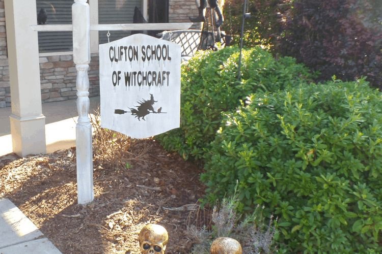 Freestanding Wooden House Sign