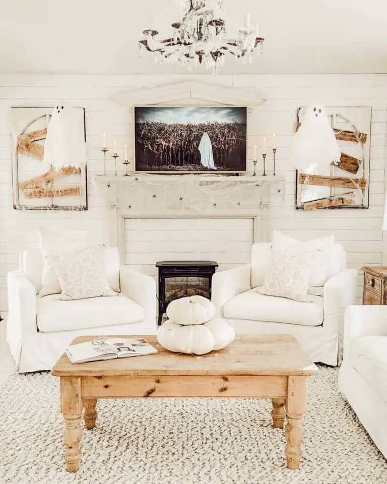 Ghost-Themed Farmhouse Living Room