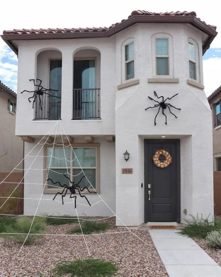 Giant Spiders on Stucco