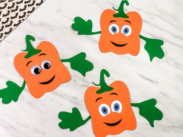 Googly-Eyed Paper Pumpkins
