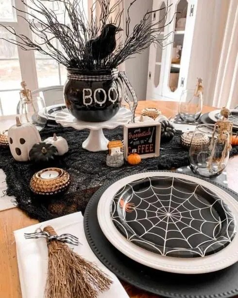 Gothic Glam Halloween Centerpiece