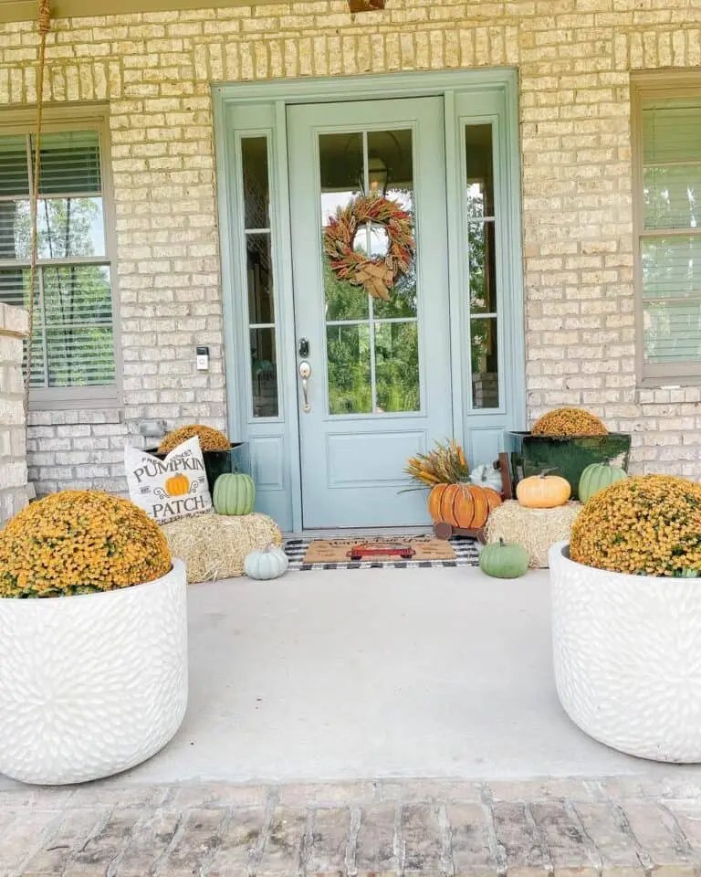Green and Red Fall Wreath
