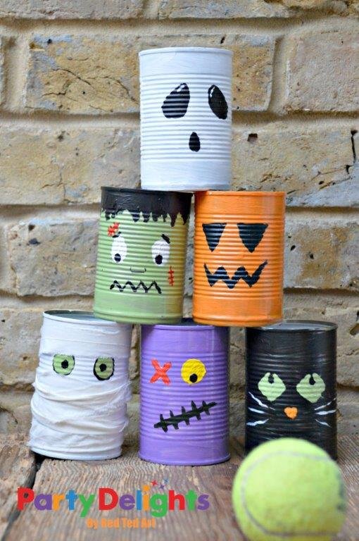 Halloween Bowling Cans