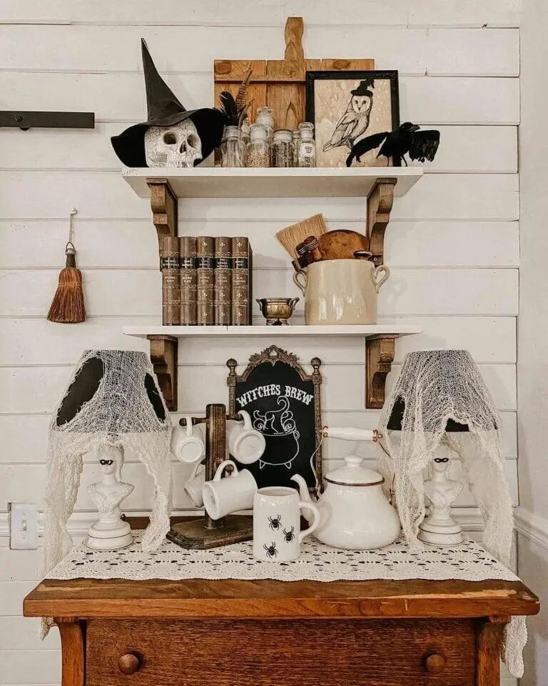 Halloween Coffee Bar Setup