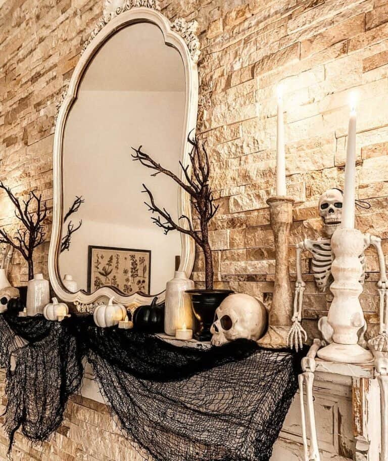 Halloween Décor with Gray Stone