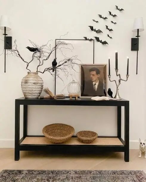 Halloween Entryway Table Decor