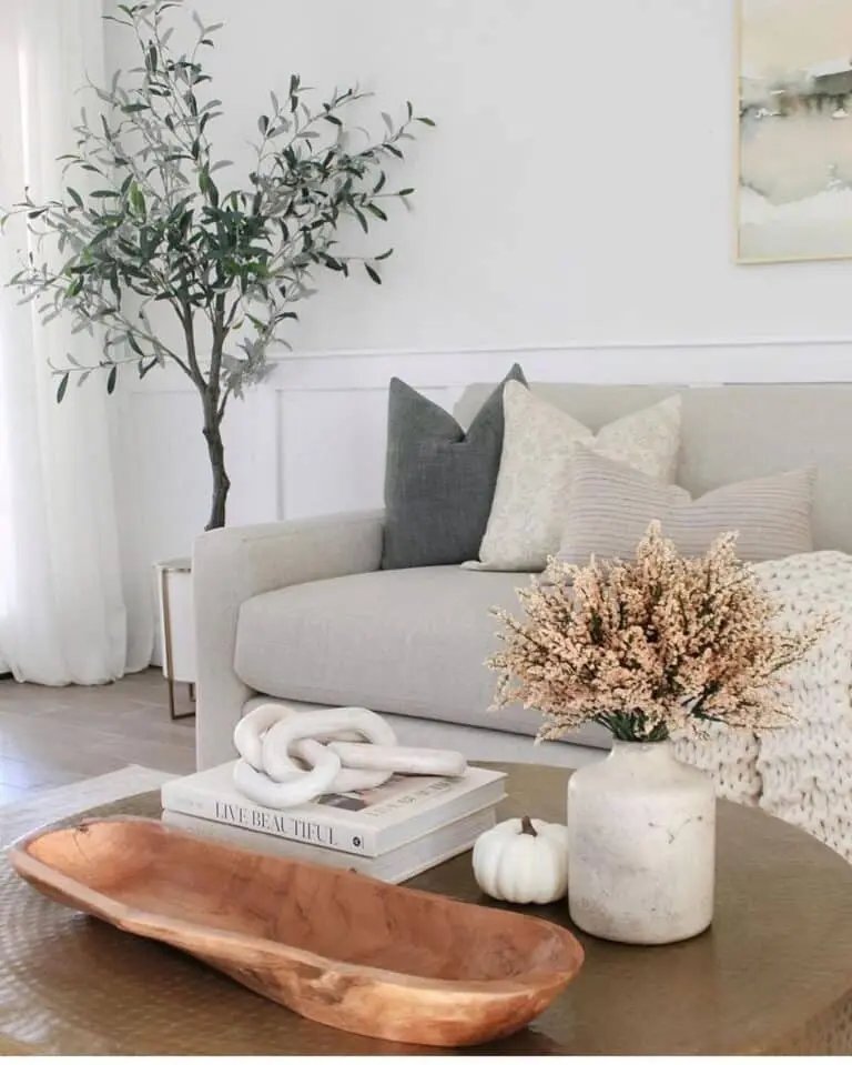 Hammered Metal Coffee Table Decor
