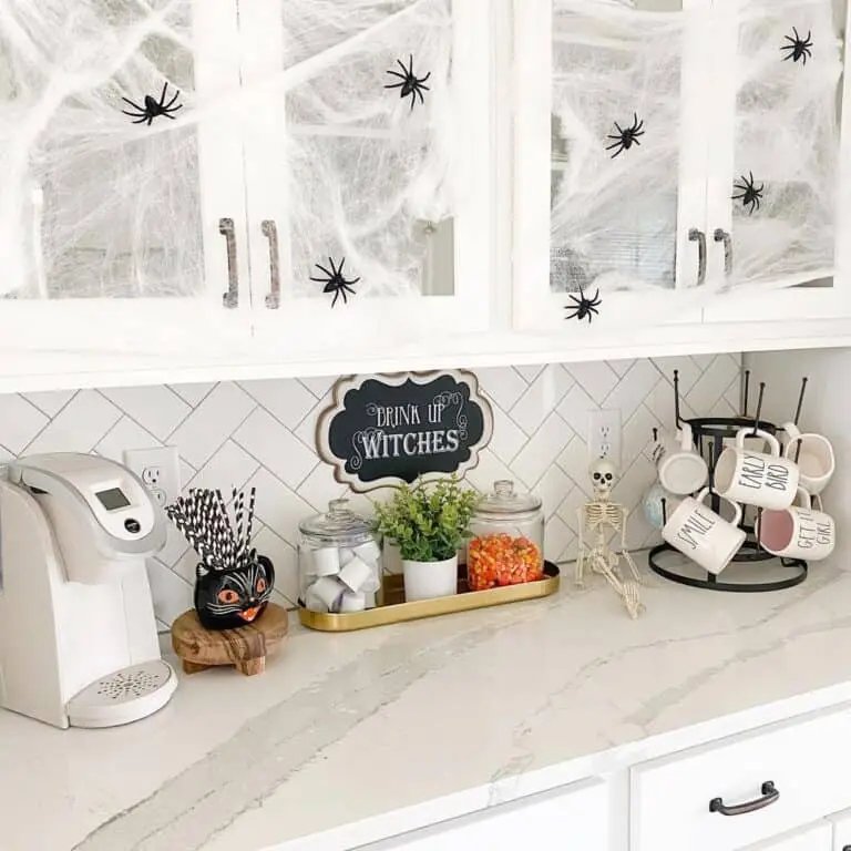 Kitchen Cabinet Spider Decor