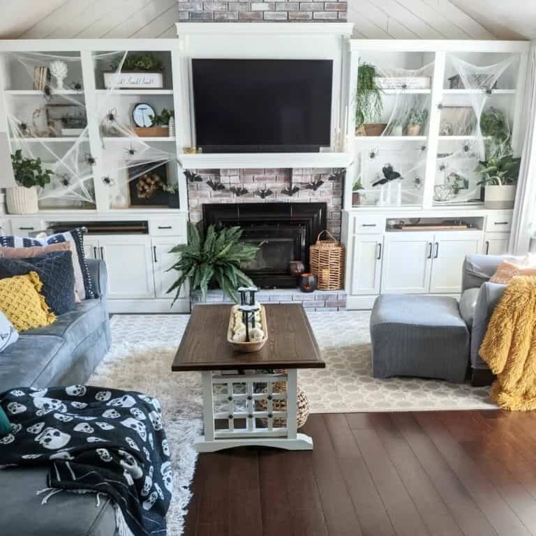Living Room Spider Decor