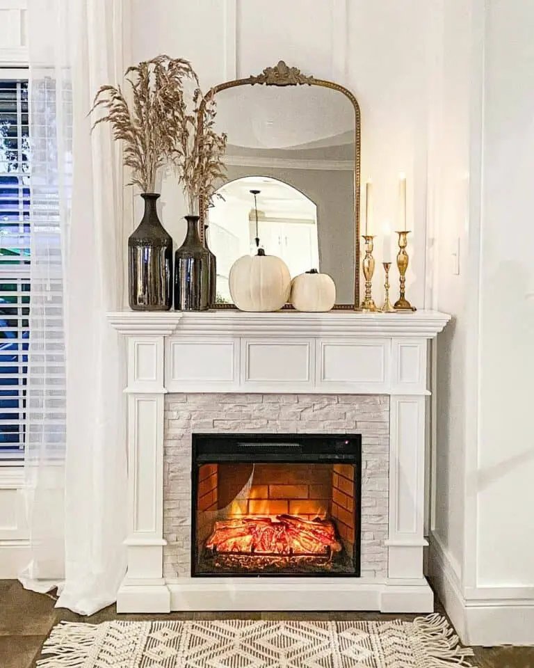 Mantel Décor with Mirror