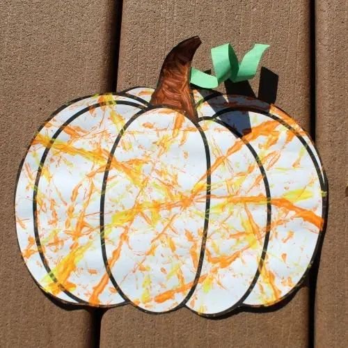Marble Painting on Pumpkins