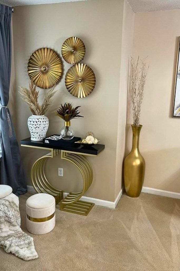 Metallic Decor with Florals
