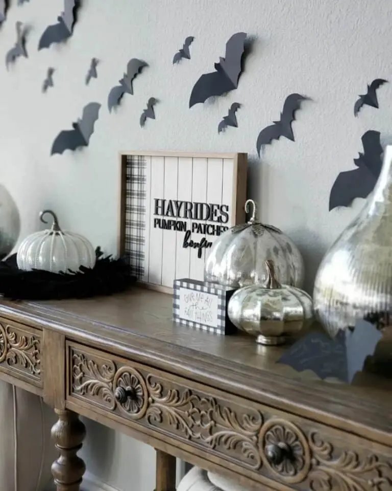Metallic Pumpkin Decor