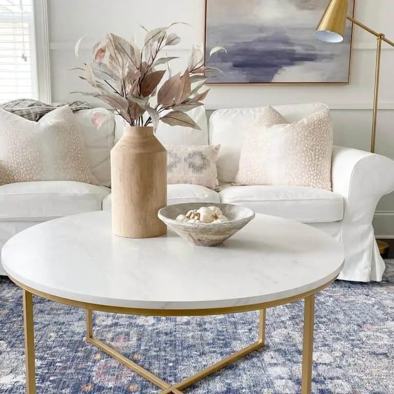 Modern Blue and White Living Room