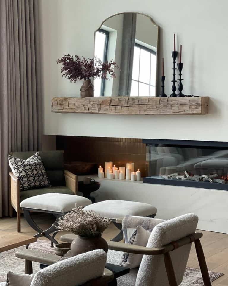 Modern Fireplace Seating Design