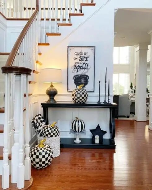 Monochrome Pumpkin Decor