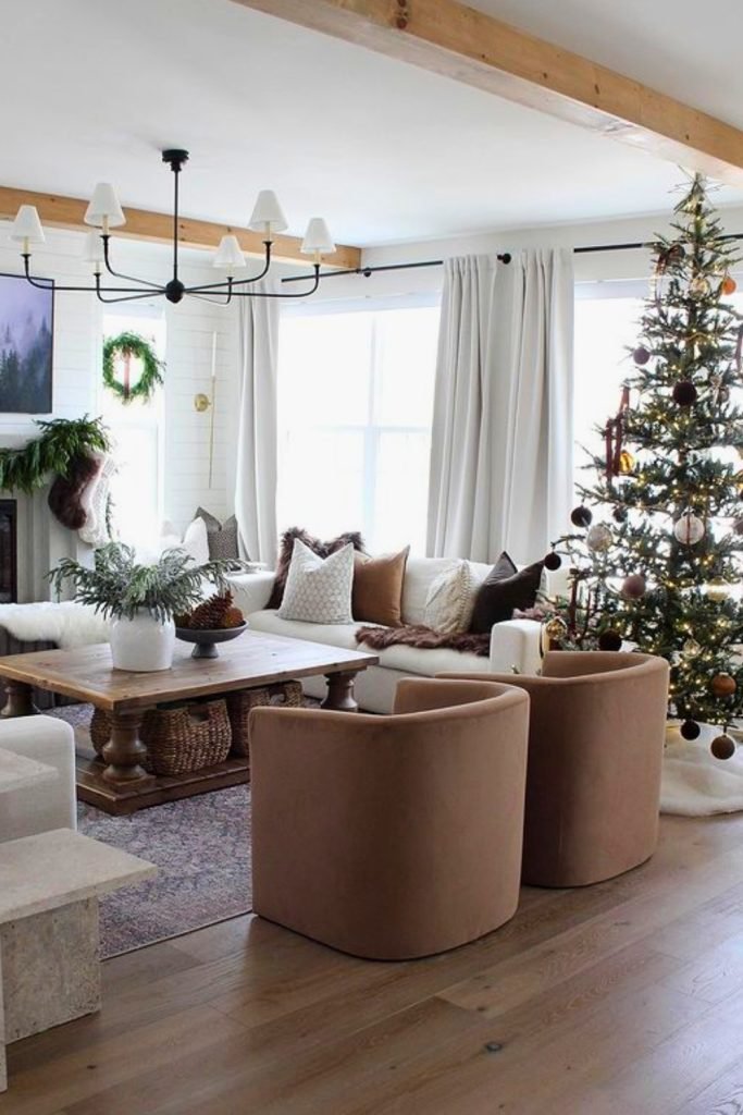 Neutral Fall Living Room Setup