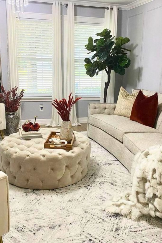 Neutral Toned Fall Living Room