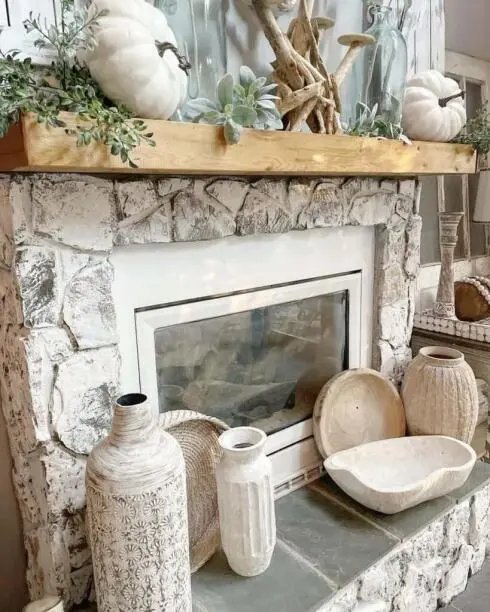 Neutral Tones on Mantel