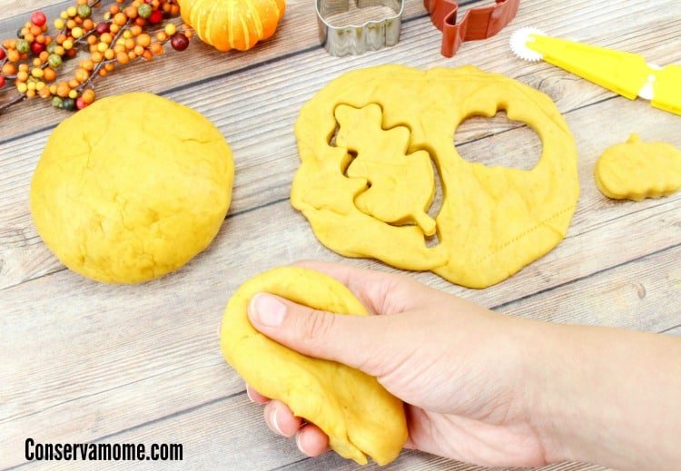 No-Cook Pumpkin Playdough