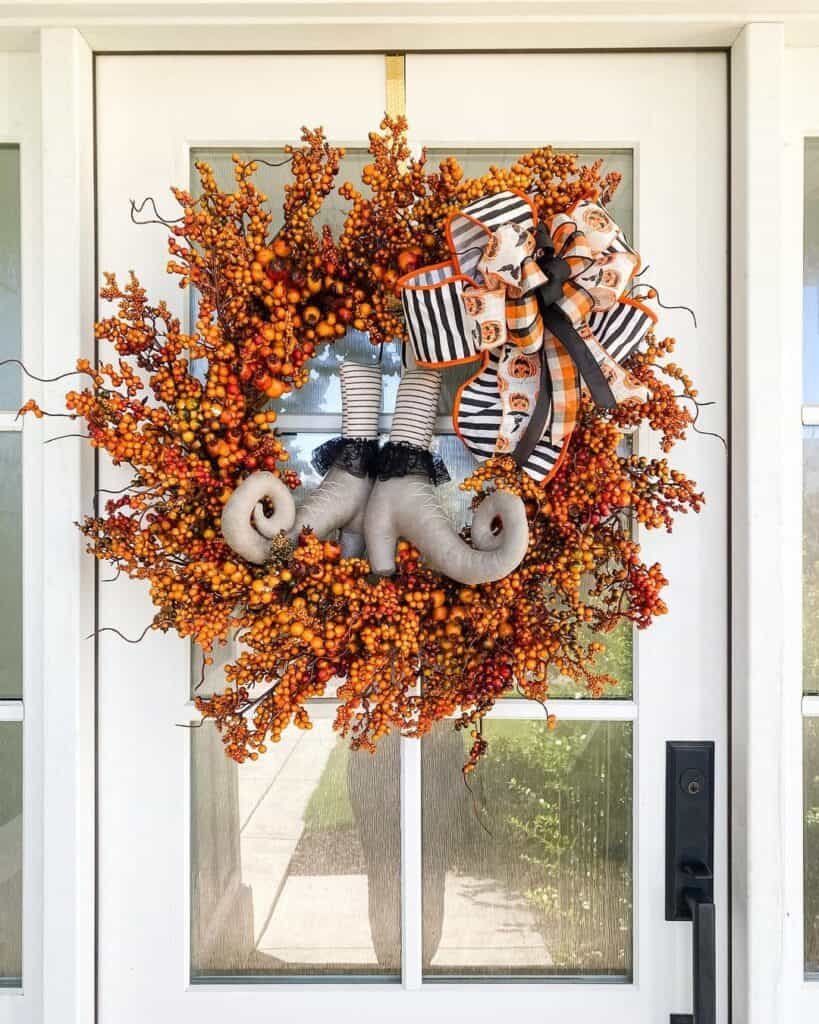 Orange Berry Wreath Decor