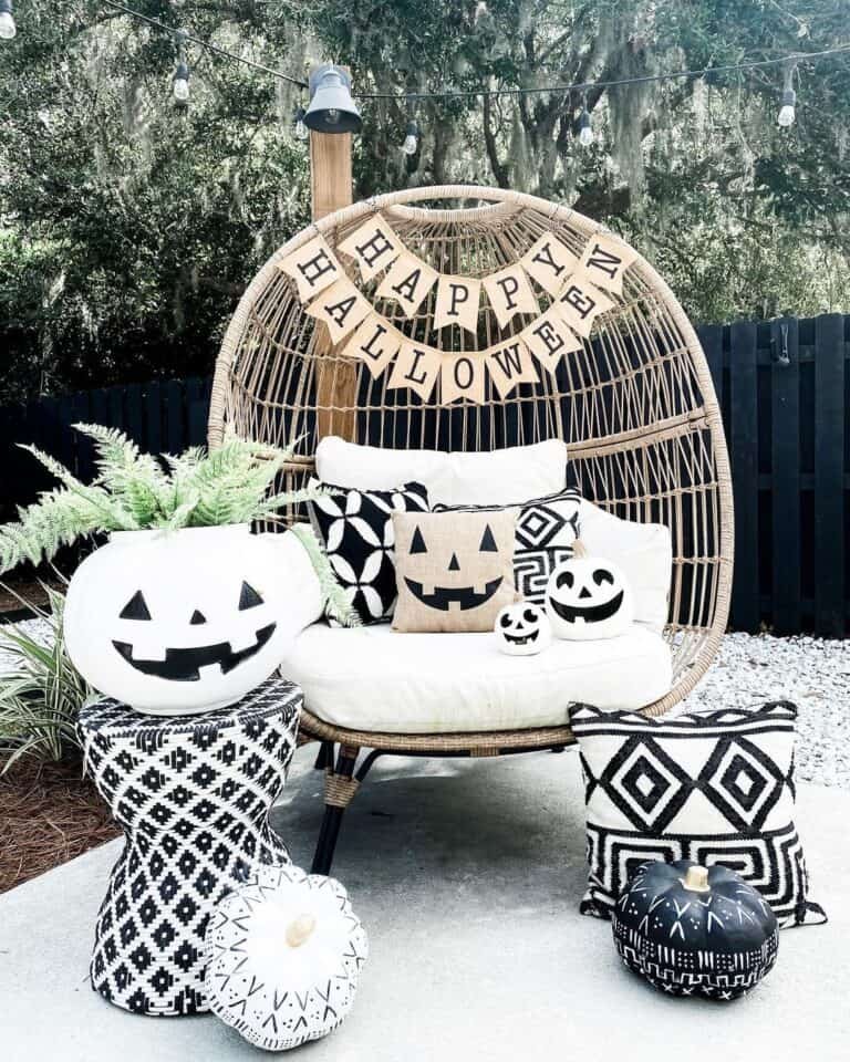 Outdoor Halloween Seating Area