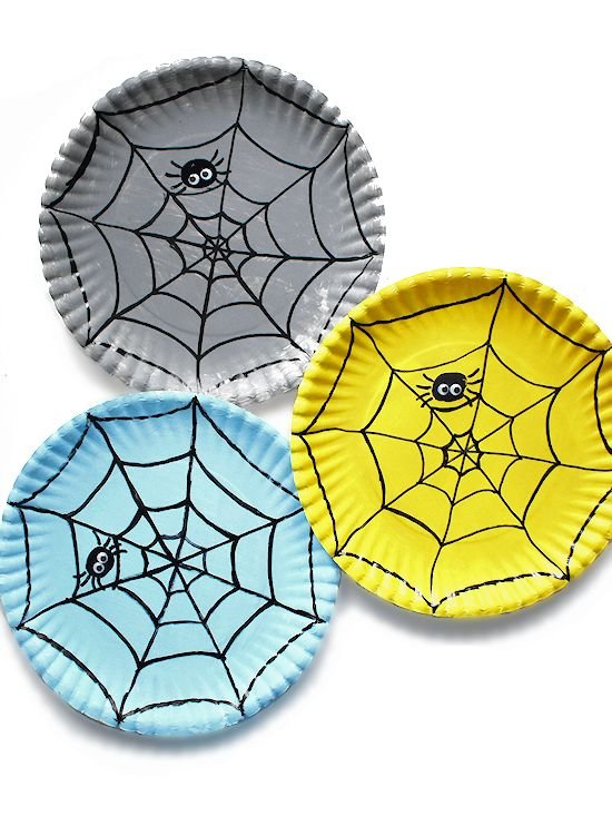 Paper Plate Cobweb Craft