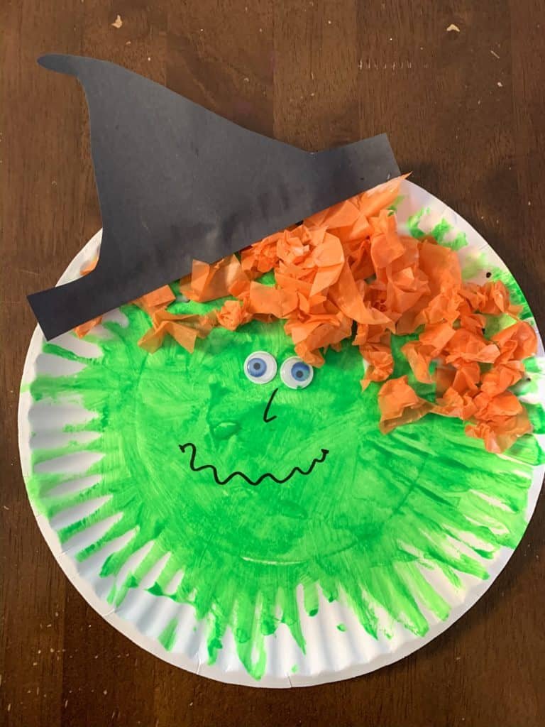 Paper Plate Witch Craft