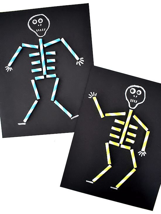 Paper Straw Skeleton Craft