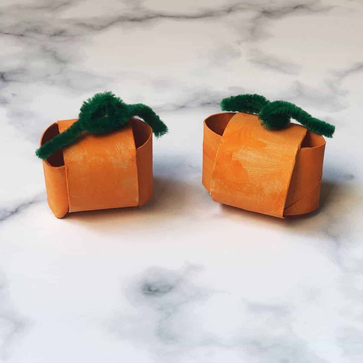 Paper Towel Tube Pumpkin Craft