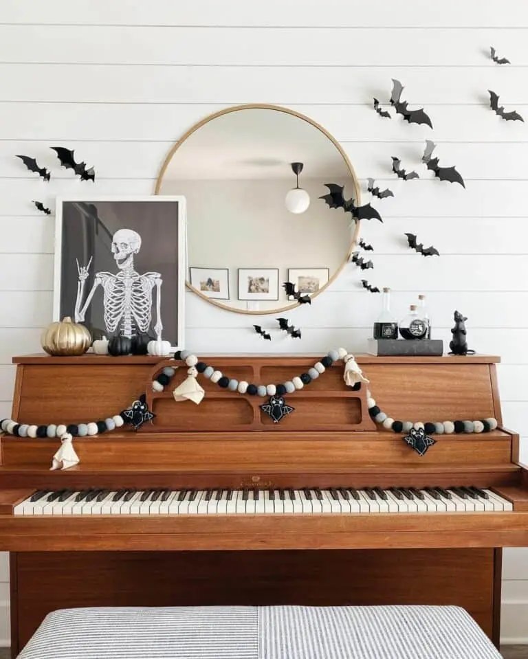Piano Halloween Decor