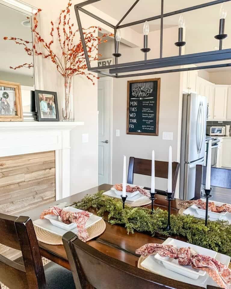 Pine Garland Table Decor