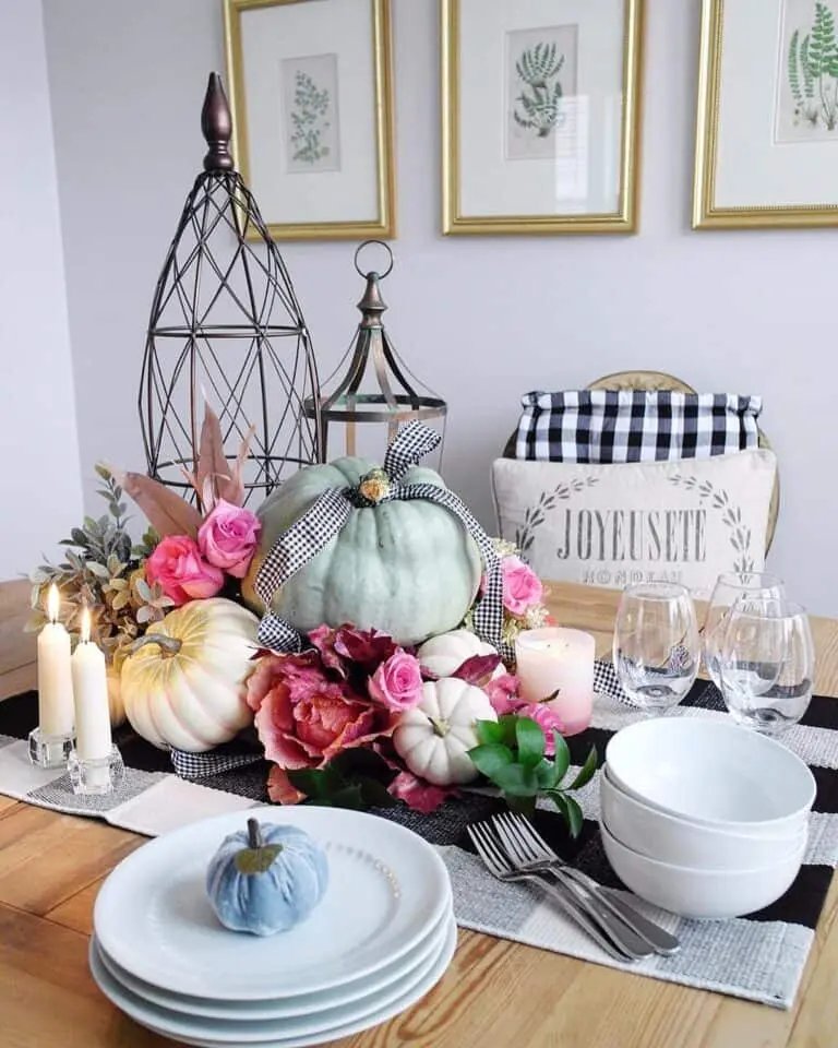 Pink Halloween Table Setting