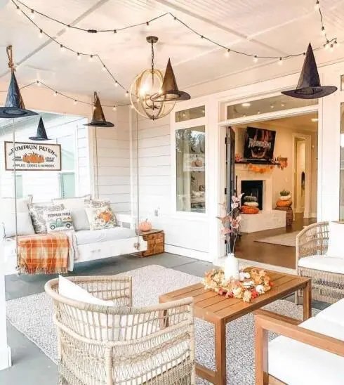 Plaid Decor with Pumpkins