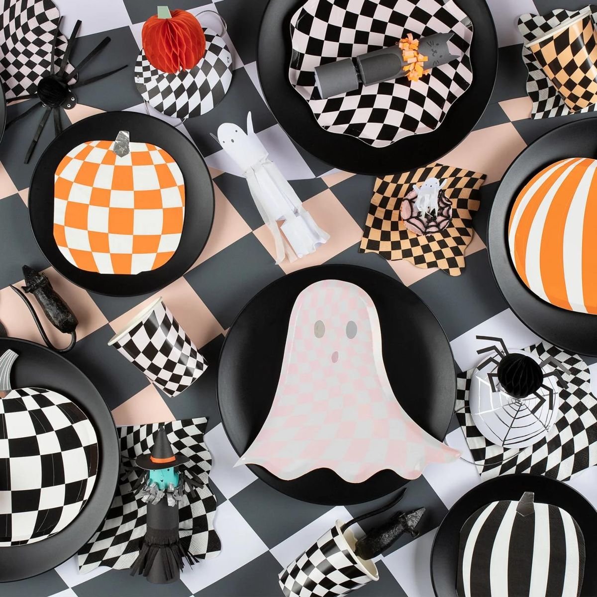 Plaid Pumpkin Lantern Decor