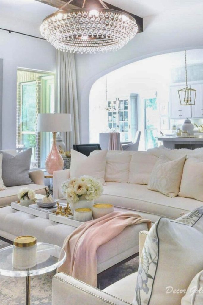 Plush White Living Room Decor