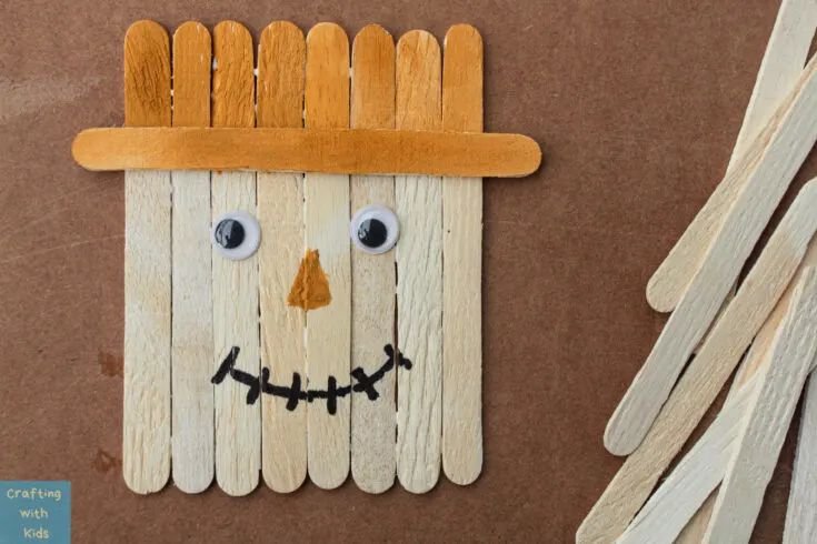 Popsicle Stick Scarecrow Craft