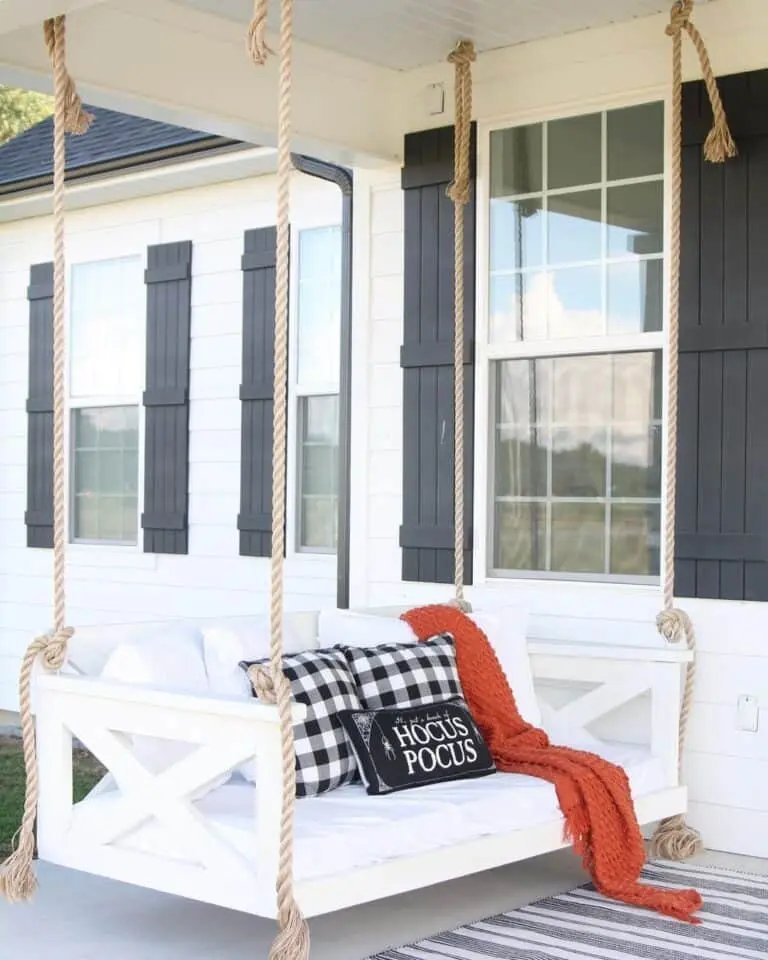 Porch Swing Halloween Decor