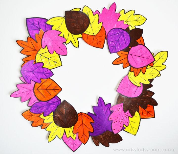 Printable Fall Wreath Template