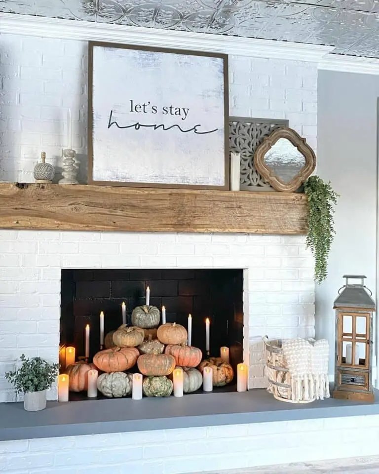 Pumpkin Pyramid and Candles