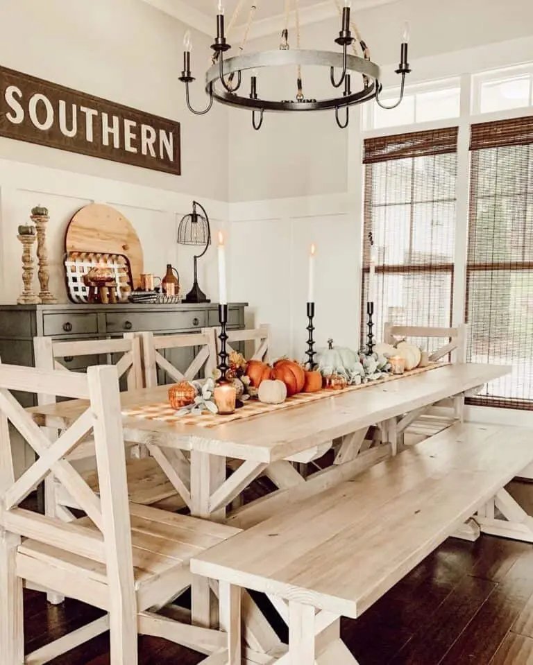 Pumpkins and Foliage Centerpiece