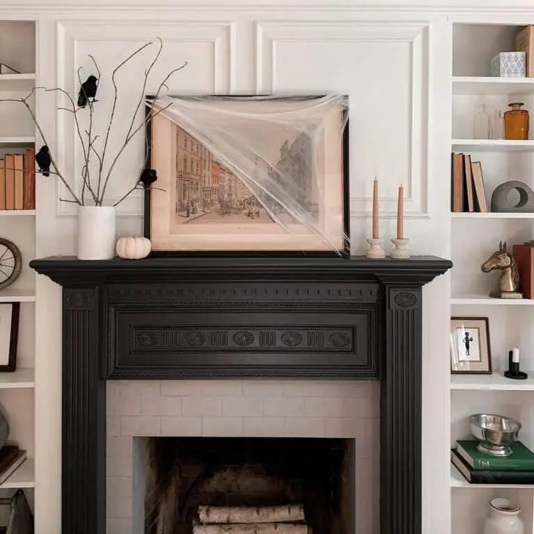 Raven Branch Mantel Decor