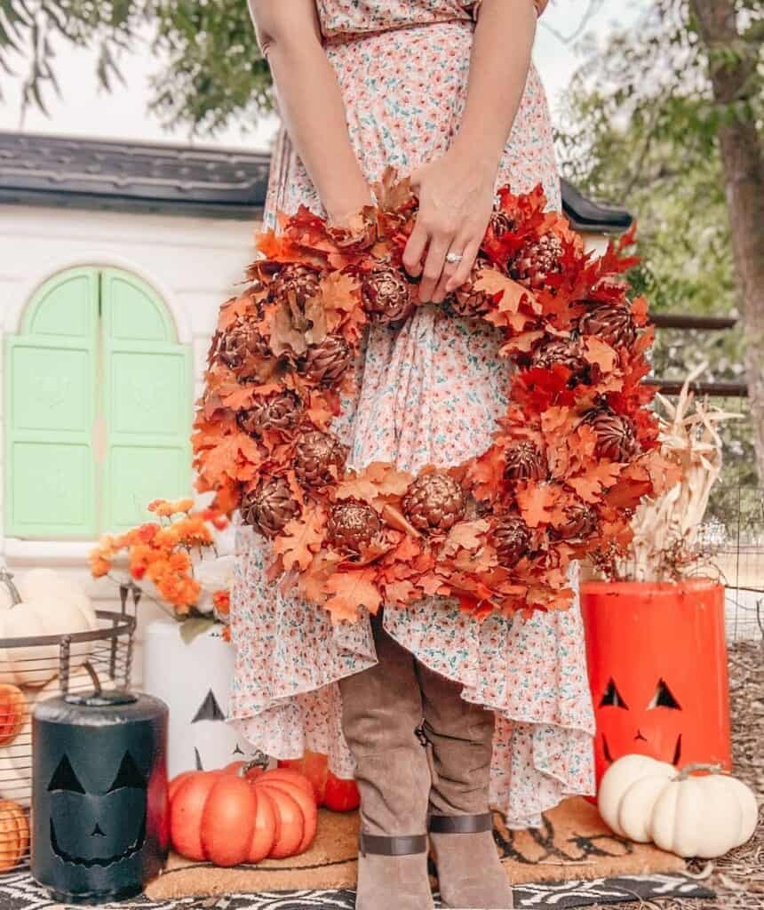 Real Maple Leaf Wreath