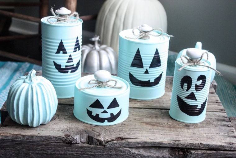 Recycled Tin Can Pumpkins