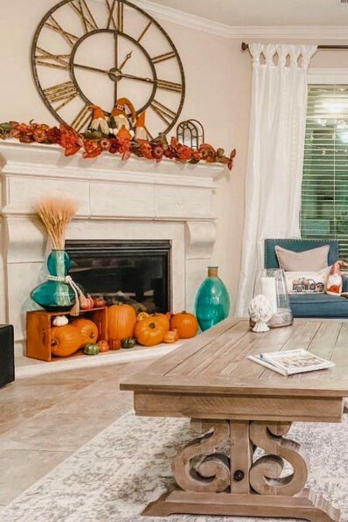 Rustic Pumpkin Mantel Ideas