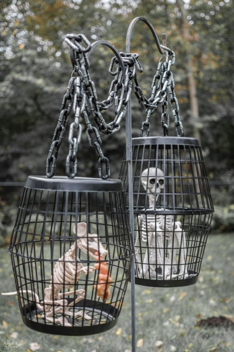 Scary Hanging Cages Decor