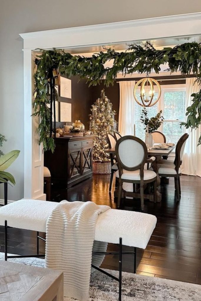 Seasonal Greenery and Lighting